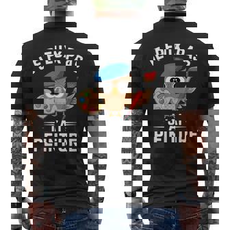 Je Peux Pas J'ai Peinture Chouette Palette T-shirt imprimé au dos - Cadeauxyz