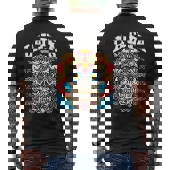 Jefa Día De Los Muertos Mexicougarkull Rockera Manga Larga Camiseta Hombre Estampado Espalda - Regaloses