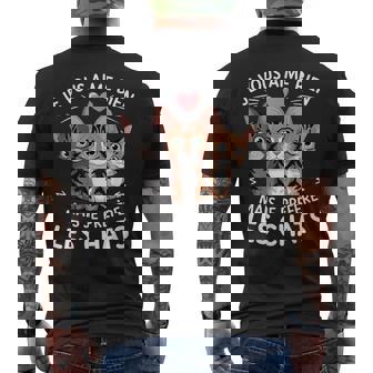 Jeous Aime Bien Mais Je Prefere Les Chats Humour Chat T-shirt imprimé au dos - Cadeauxyz