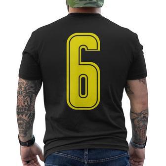 Jersey 6 Amarillo Deportes Equipo Jersey Número 6 Camiseta Hombre Estampado Espalda - Regaloses