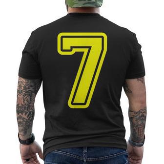 Jersey 7 Amarillo Deportes Equipo Jersey Número 7 Camiseta Hombre Estampado Espalda - Regaloses