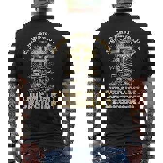 Jesus Christ Is King Trump Is My President Men's T-shirt Back Print - Thegiftio