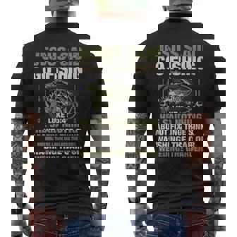 Jesus Said Go Fishing Fish Story Bible Angling Bass Fishing Men's Back Print T-Shirt | Mazezy