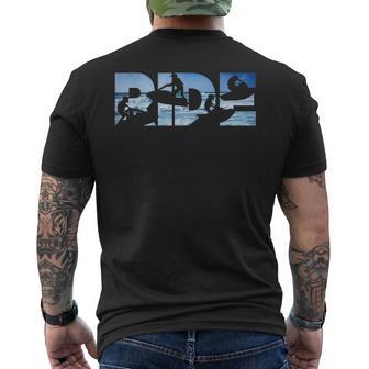 Jet Ski Ride On Jet Ski Racing Rider Water Skier Men's T-shirt Back Print - Thegiftio UK