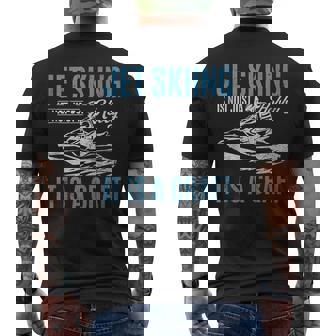 Jet Skiing Is Not Just a Hobby It Is a Craft Jetskiing Tank Top Men's Back Print T-Shirt | Mazezy