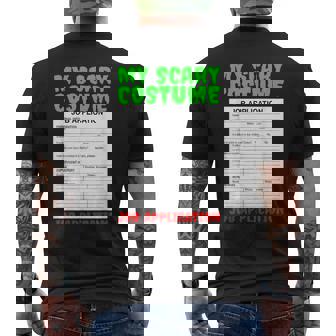 Job Application Scary Halloween Costume Trick Or Treat Men's T-shirt Back Print | Seseable FR