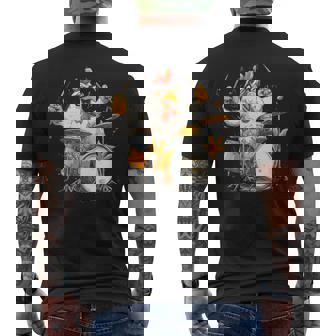 Joli Poulet De Dessin Animé Pour Les Amateurs De Musique Et De Batterie T-shirt imprimé au dos - Cadeauxyz