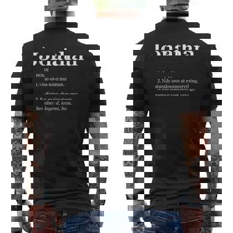 Jonathan Is A Legend Dictionary Definition Saying Men's T-shirt Back Print | Seseable CA