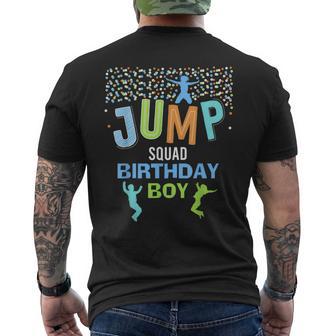 Jump Squad Birthday Boy Trampoline Jumper Bday Men's T-shirt Back Print - Thegiftio UK