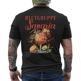 Junggesellinnenabschied Blutgruppeangria Cocktail Für Barkeeper T-Shirt mit Rückendruck - Geschenkecke
