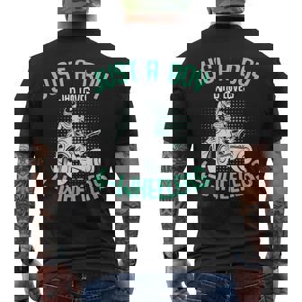 Just a Boy Who Loves 4 Wheelers ATV Quad Kids Boys Men's Back Print T-Shirt | Mazezy