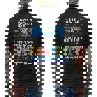 Just A Boy Who Loves Math Cartoon Style Fun Numbers Men's T-shirt Back Print | Seseable FR