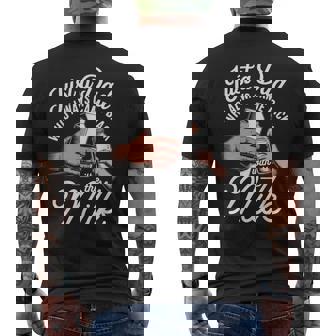 Just A Dad Who Always Came Back With The Milk Fathers Day Men's T-shirt Back Print | Seseable CA