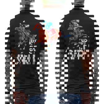 Just Get Over It 馬ショー ジャンピング乗馬 メンズTシャツ バックプリント - Kawaiitshirt