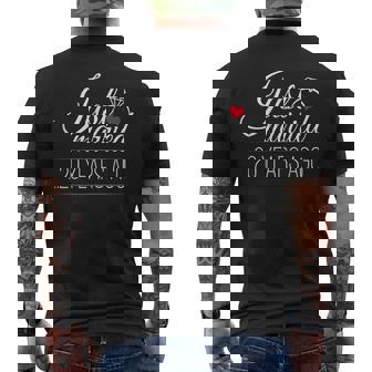 Just Married 20 Years Ago 20Th Wedding Anniversary Men's T-shirt Back Print - Thegiftio