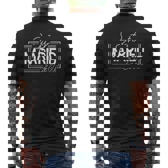 Just Married 2026 Couple Newlywed Bride And Groom Wedding Men's T-shirt Back Print | Seseable FR