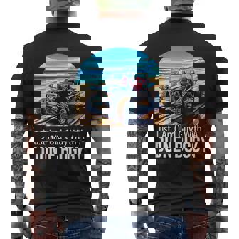 Just An Old Guy With A Dune Buggy Men's Back Print T-Shirt | Mazezy