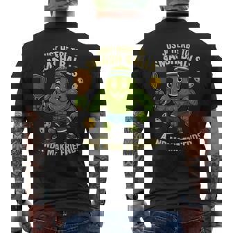 Just Here To Smash Balls And Make Friends Pickleball Men's T-shirt Back Print - Thegiftio