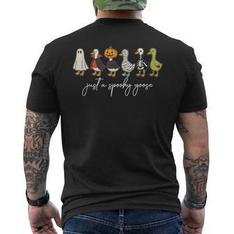 Just A Spooky Goose Halloween Silly Goose Halloween Men's T-shirt Back Print - Thegiftio UK