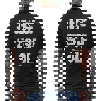 Justtop Oilave The Earth Justtop オイル メンズTシャツ バックプリント - Kawaiitshirt