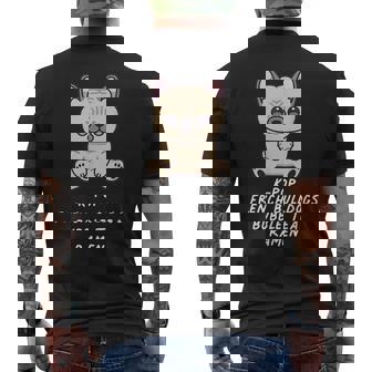 K-Pop French Bulldogs Bubble Tea Ramen Kawaii Dog Owner Men's Back Print T-Shirt | Mazezy