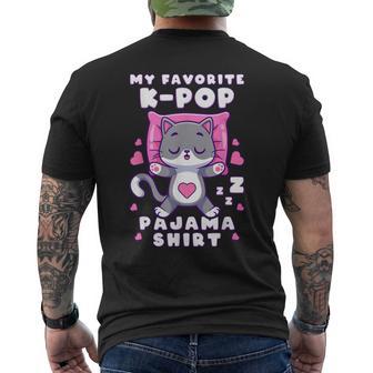 K-Pop Music Sleeping Cat K-Pop Pajamas Men's T-shirt Back Print - Thegiftio UK