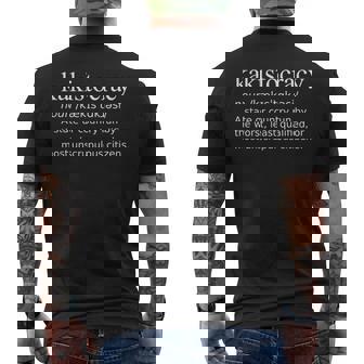 Kakistocracy Definition Country Run By Worst Citizens Men's Back Print T-Shirt | Mazezy