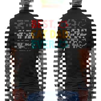 Katze Best Cat Dad Ever T-Shirt mit Rückendruck - Seseable