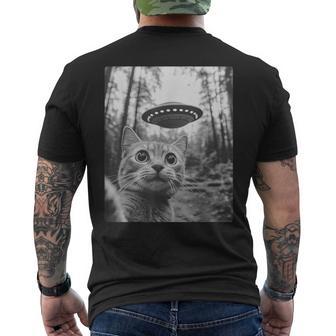 Katze Machtelfie Ufo Katzen Alien Aliens Weltraum Kostüm T-Shirt mit Rückendruck - Geschenkecke