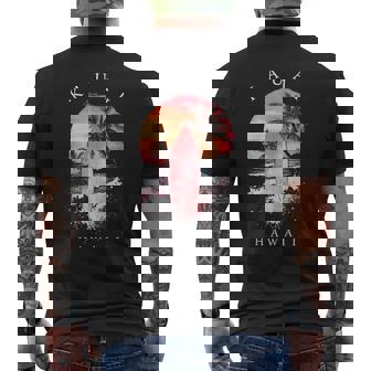 Kauai Hawaii Vintage Surf Beach Surfing Surfer Souvenir Men's T-shirt Back Print | Seseable CA