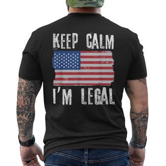 Keep Calm I'm Legal Citizenship Usa Citizen Men's T-shirt Back Print - Thegiftio UK
