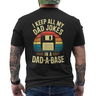 I Keep All My Dad Jokes In A Dad-A-Base Dad Joke Men's T-shirt Back Print | Seseable FR