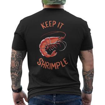 Keep It Shrimple Men's T-shirt Back Print - Thegiftio UK