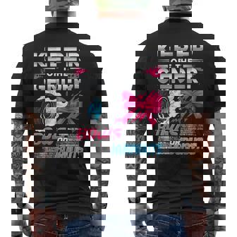 Keeper Of The Gender Burnouts Or Bows Gender Reveal Party Men's T-shirt Back Print | Seseable UK