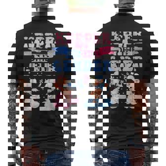 Keeper Of The Gender Reveal Baby Bear Balloons Pink Or Blue Men's T-shirt Back Print - Monsterry