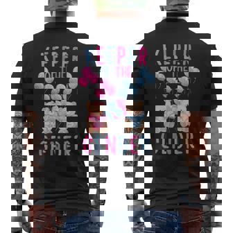 Keeper Of The Gender Reveal Party Gender Reveal Ideas Men's T-shirt Back Print | Seseable UK