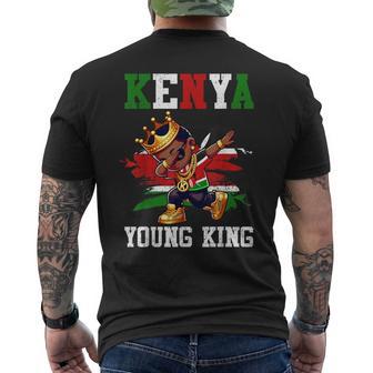 Kenya Young King Kenyan Boy African Proud Kenyan Flag Men's T-shirt Back Print - Thegiftio UK