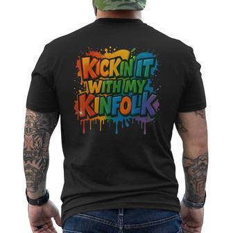 Kickin' It With My Kinfolk Family Reunion Men's T-shirt Back Print - Thegiftio UK