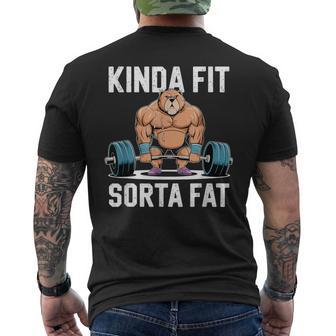 Kinda Fit Sorta Fat Gym Body Cute Bear Retro Men's T-shirt Back Print | Seseable UK