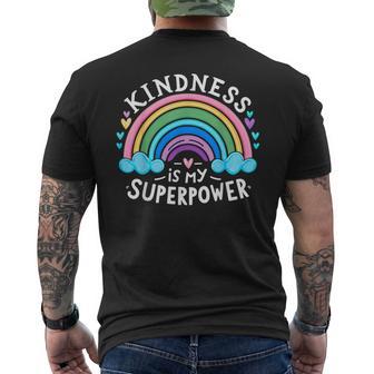 Kindness Is My Superpower Anti Bullying Men's T-shirt Back Print - Thegiftio UK