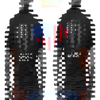 Kirk Usa Flag Heart Personalized Men's T-shirt Back Print - Seseable