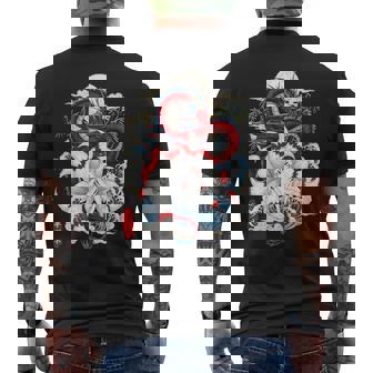 Kitsune À Neuf Queues Renard Et Dragon Temple Japonais Moon T-shirt imprimé au dos - Cadeauxyz