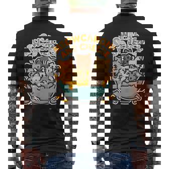 Kitty Kitten Meow-Caroni Mac And Cheese Cat Pun Men's T-shirt Back Print - Monsterry