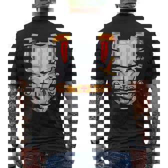 Knight Costume Halloween Knights Armor Sword Boys Tee Lord Men's Back Print T-Shirt | Mazezy