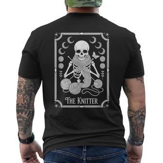 The Knitter Tarot Card Men's T-shirt Back Print - Thegiftio UK