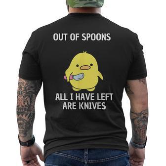 I Only Have Knives Out Of Spoons Men's T-shirt Back Print - Thegiftio UK
