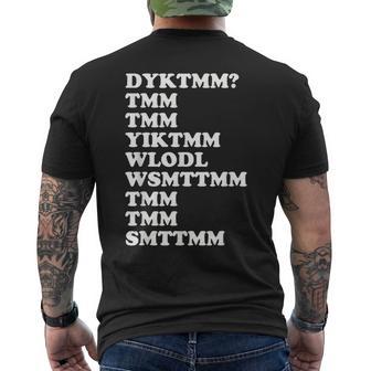 Do You Know The Muffin Man Dyktmm Nostalgic Saying Quote Men's T-shirt Back Print - Monsterry
