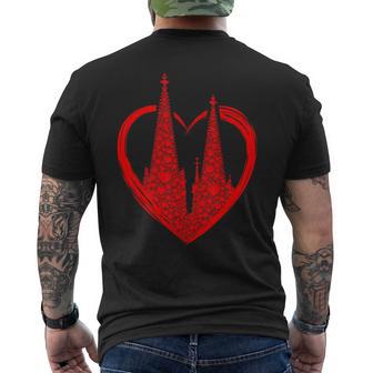 Kölner Dom Mit Herz Für Kölner Fans Kölle Herzen Liebe Köln T-Shirt mit Rückendruck - Geschenkecke