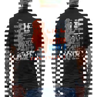 Laida Es Mejor Con Un Mono Humor Retro Animal Camiseta Hombre Estampado Espalda - Regaloses