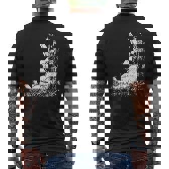 Lapin Casque Arbre Relaxant Animal Musique Graphique Lapin T-shirt imprimé au dos - Cadeauxyz